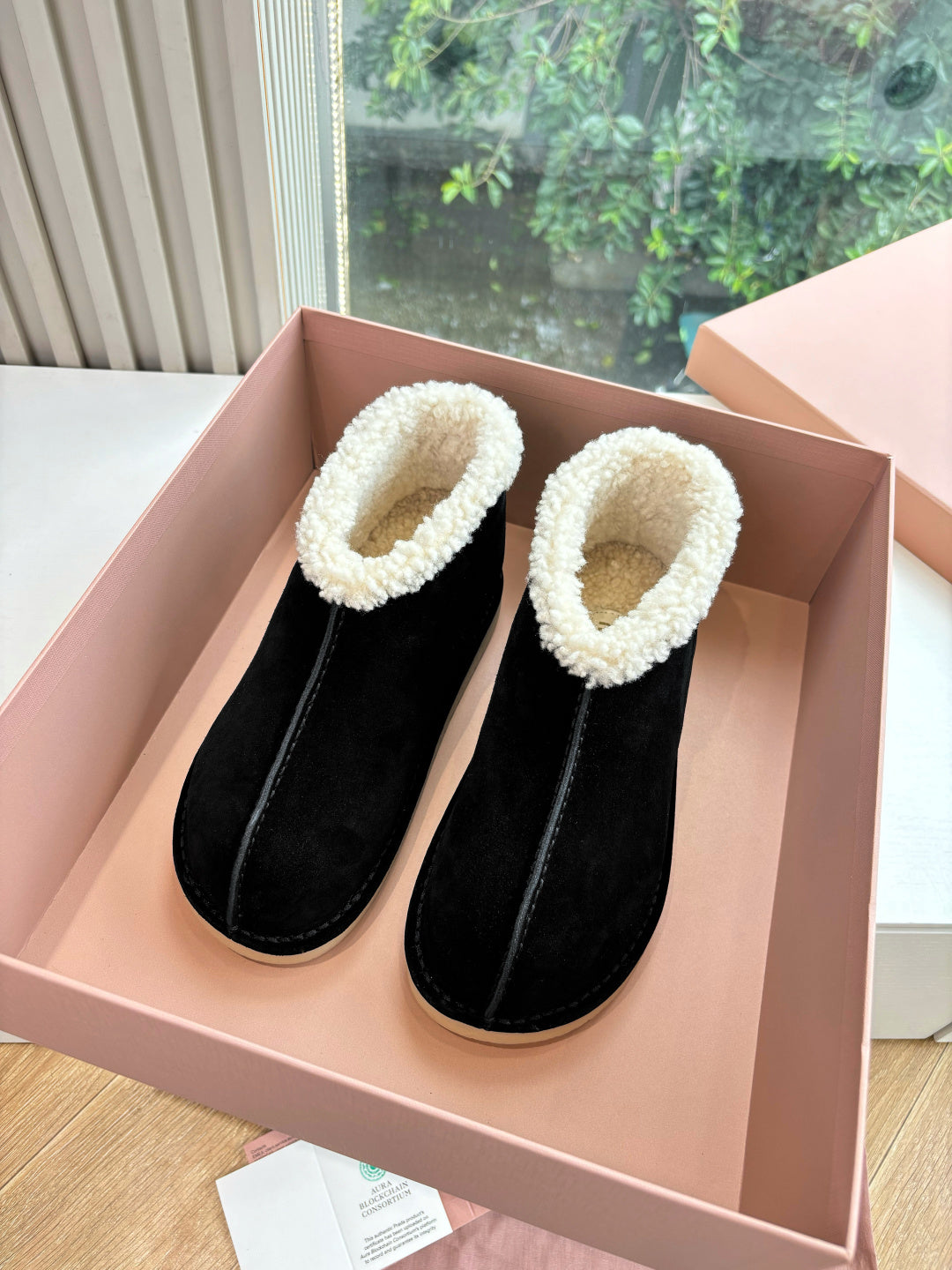 Miu Miu 2026 Shearling-Lined Ankle Boots Suede 994132
