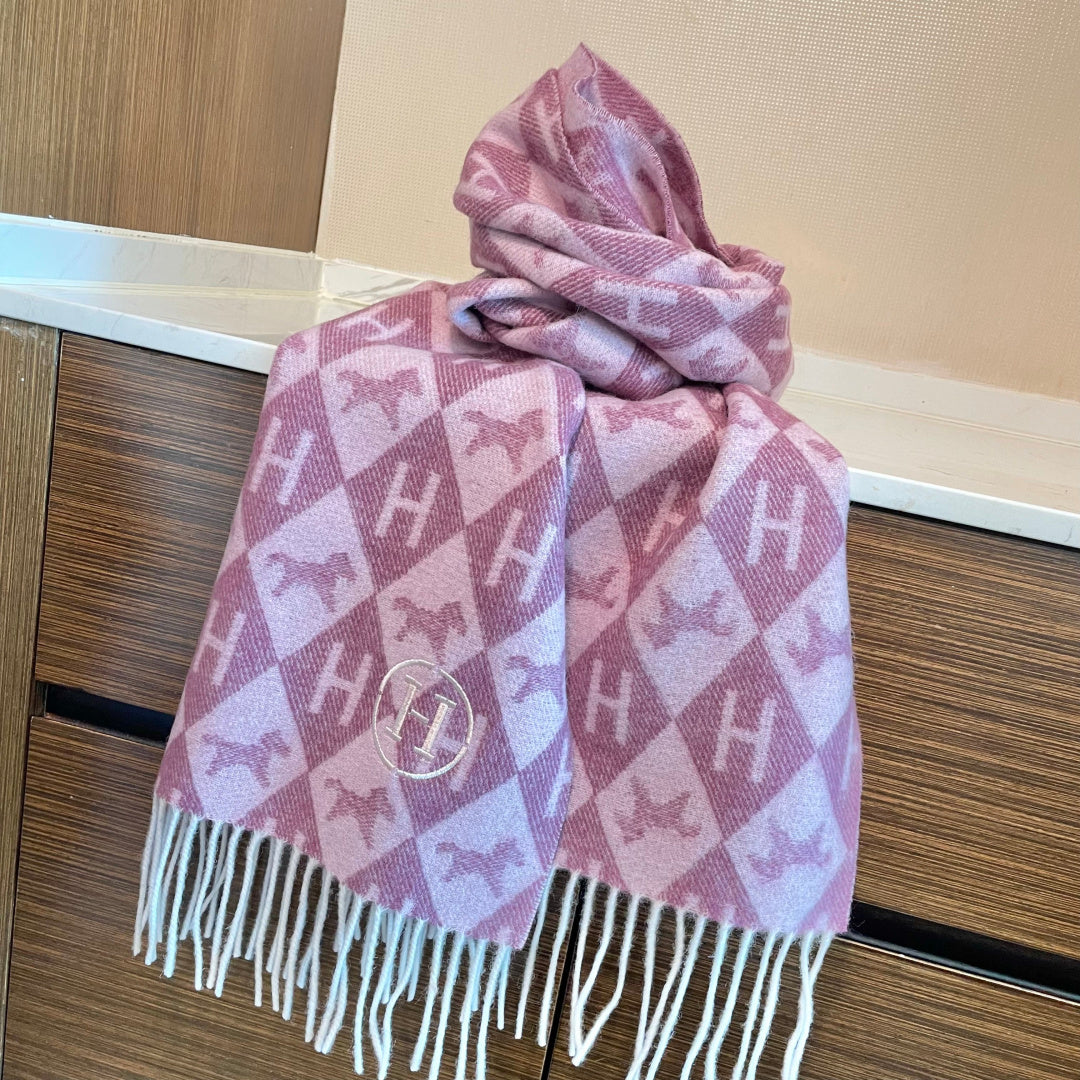 HM 25s Reversible Scarf 200cm Dark Pink Cashmere 960509