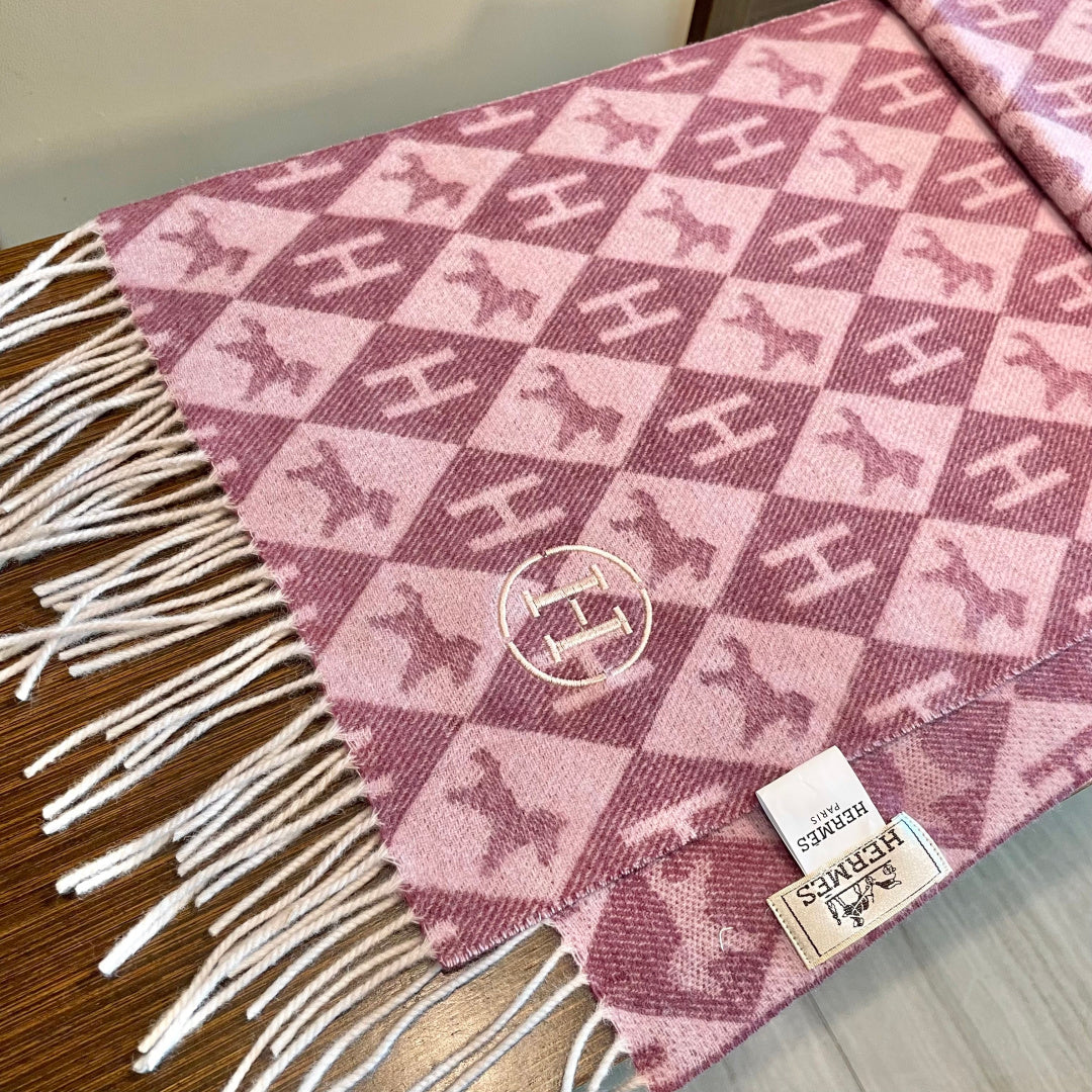 HM 25s Reversible Scarf 200cm Dark Pink Cashmere 960509