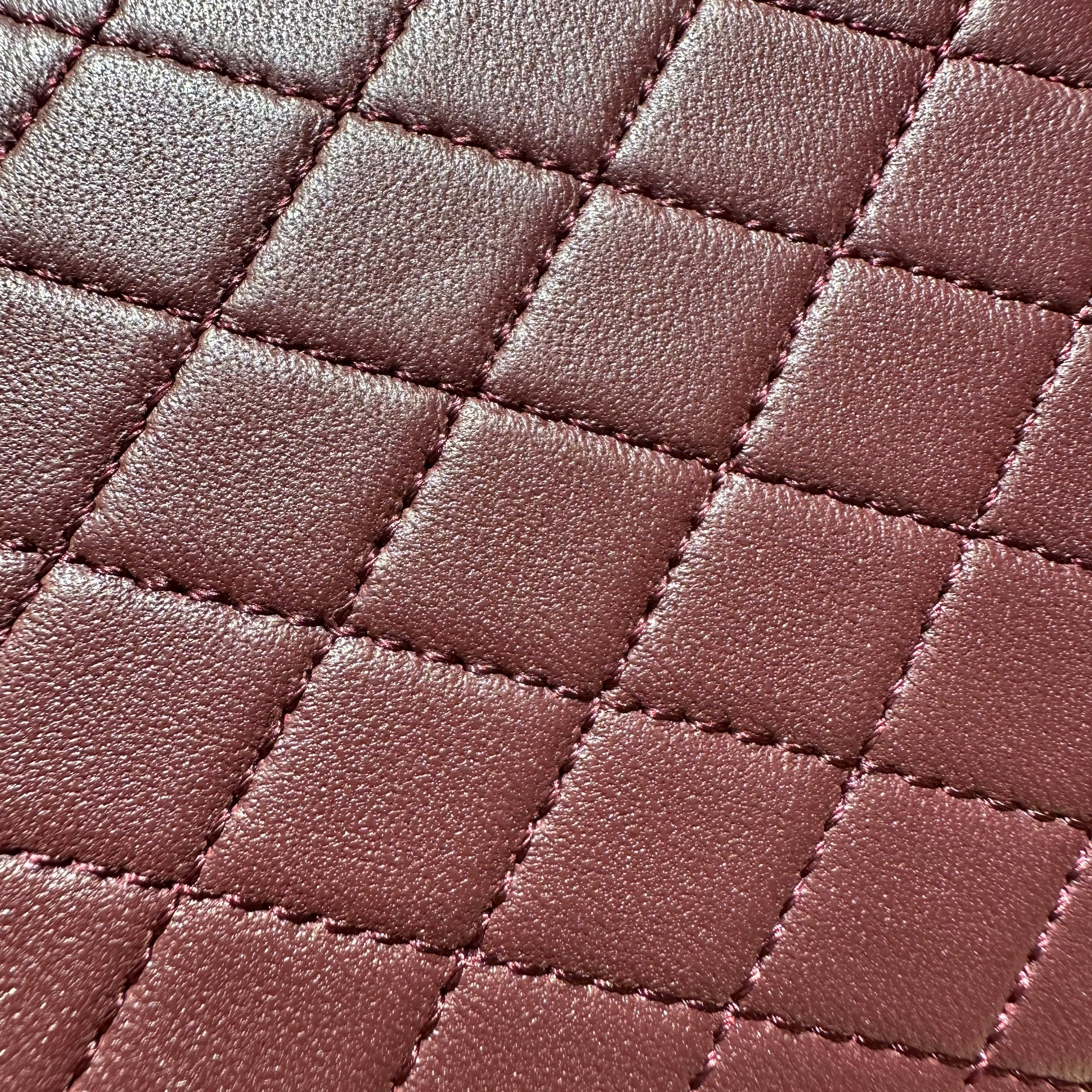 YSL Gaby Vanity Bag 18 Burgundy Quilted Calfskin