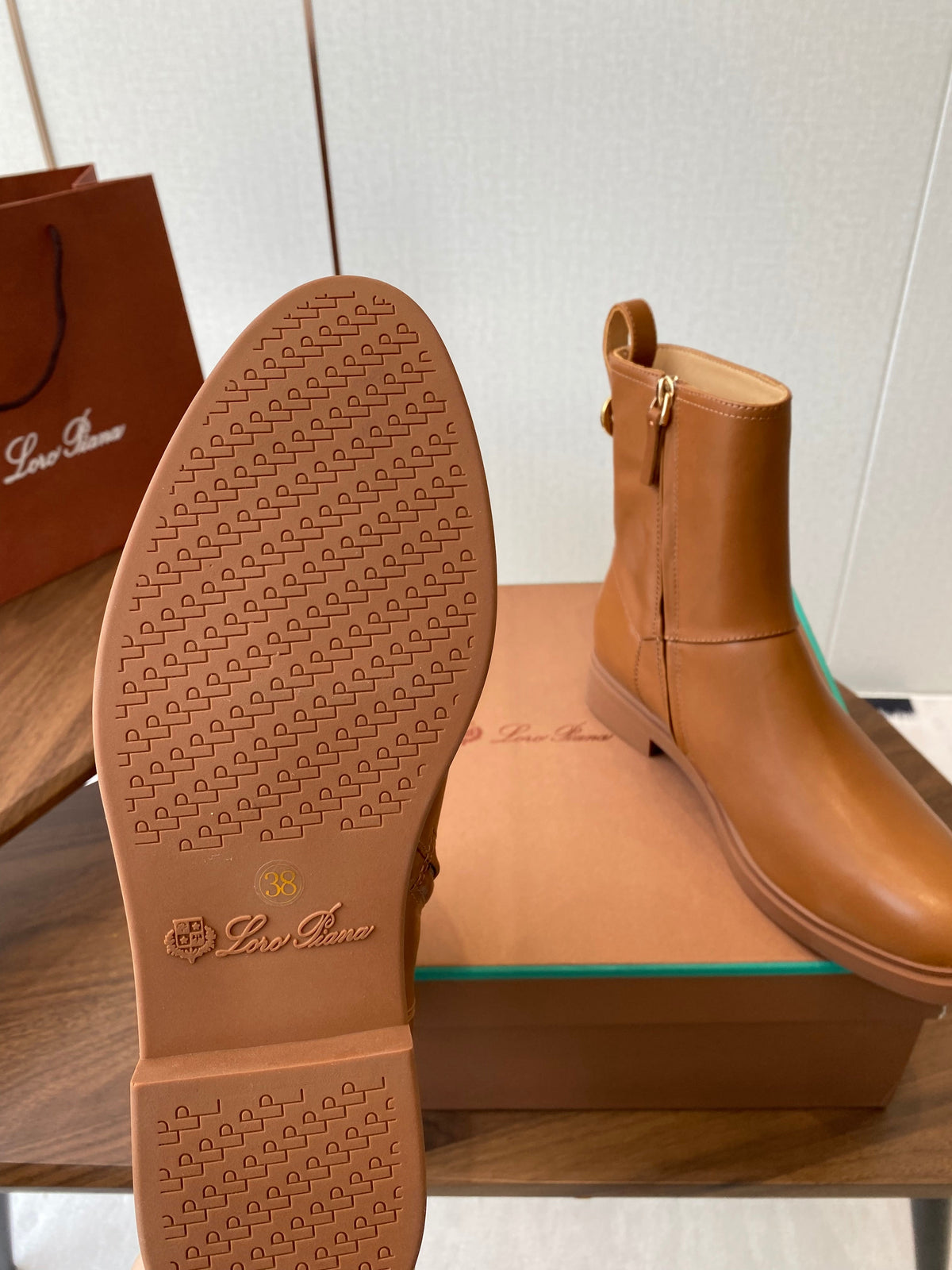 LP latest short boots  brown calfskin 388108