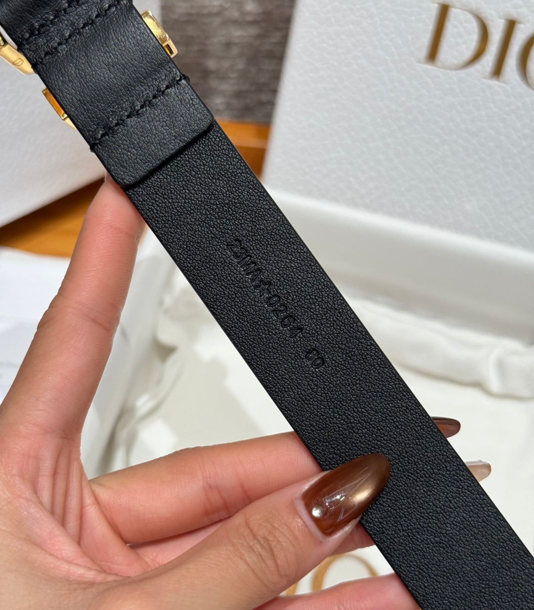 Dior 2026 Night Code Belt 25mm Smooth Cowhide Leather