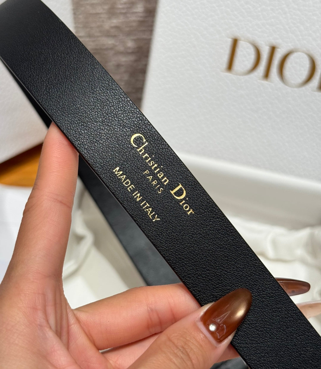 Dior 2026 Night Code Belt 25mm Smooth Cowhide Leather