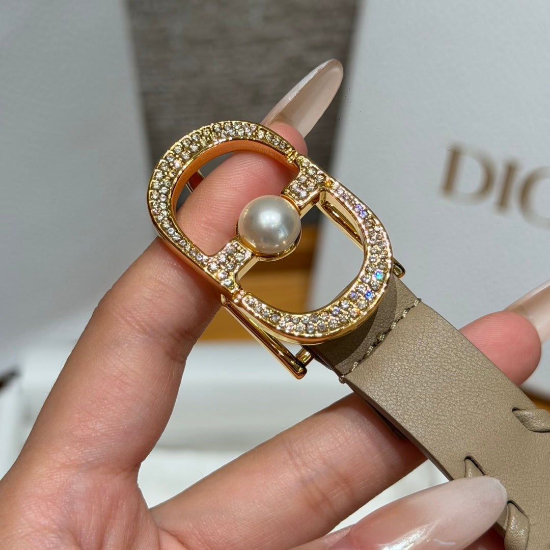 Dior 2026 Hand-woven Calfskin Belt 20mm With Braided Rope Trim