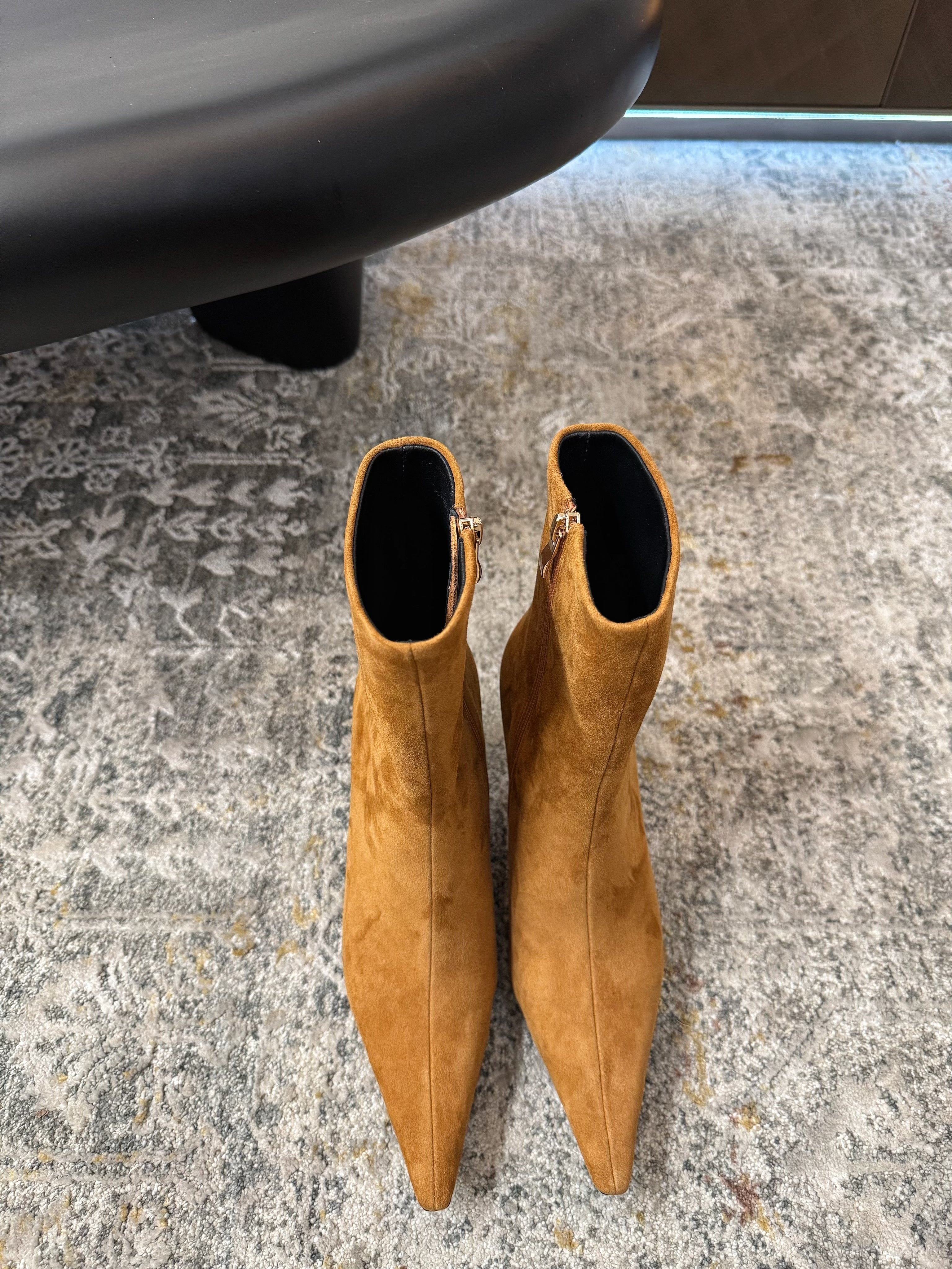 YSL 2025 Short Boot Tan Suede 571304