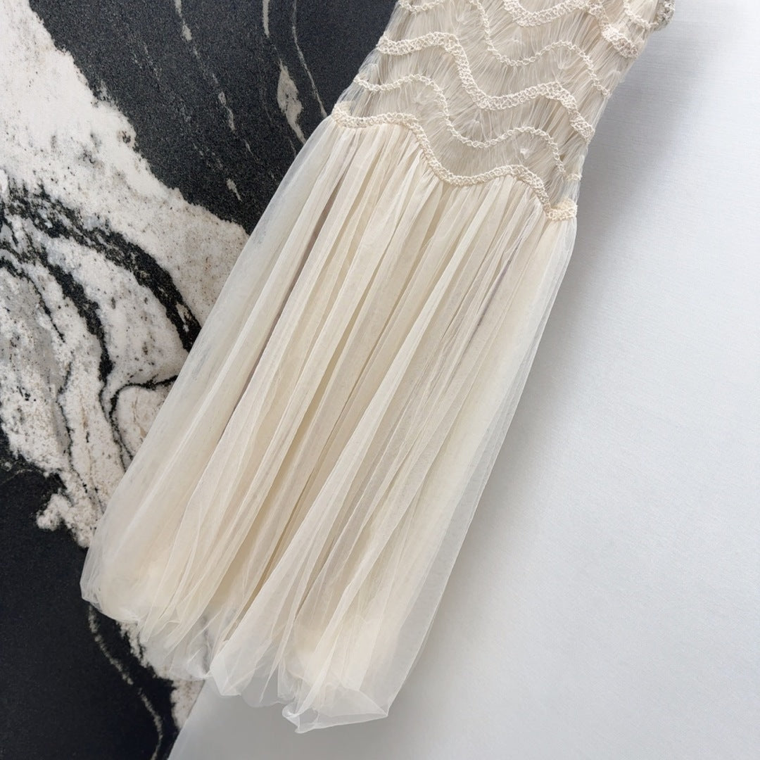 CD 25 Dress Cream White Tulle Fabric