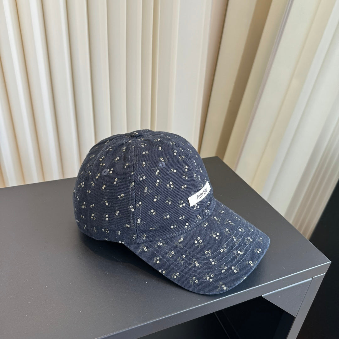 Miumiu Floral Print Baseball Cap 413004