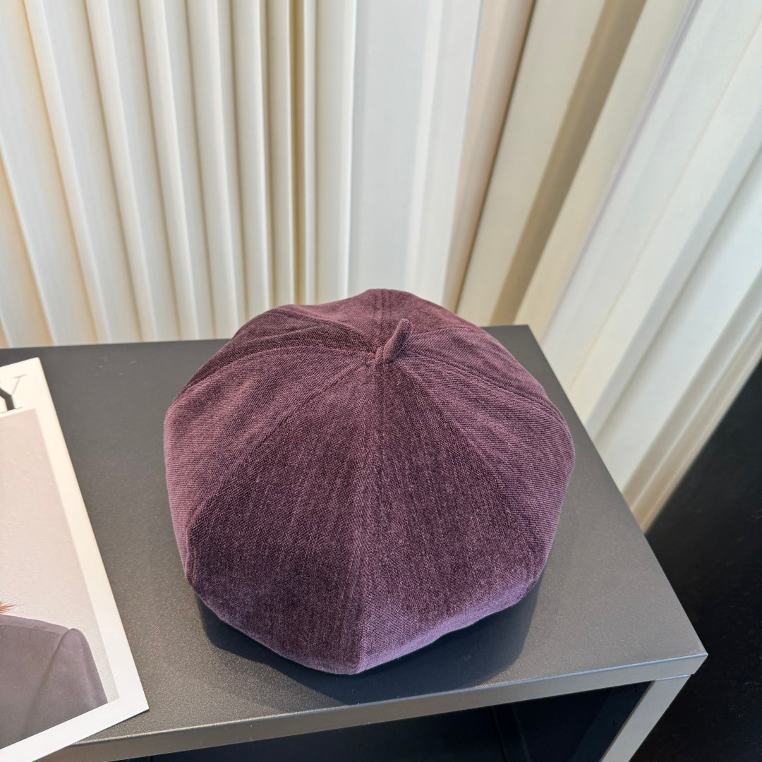 Chanel Corduroy Beret Hat 512572