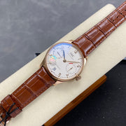 IWC Portuguese 42mm Cream Dial Pink Gold Case Leather