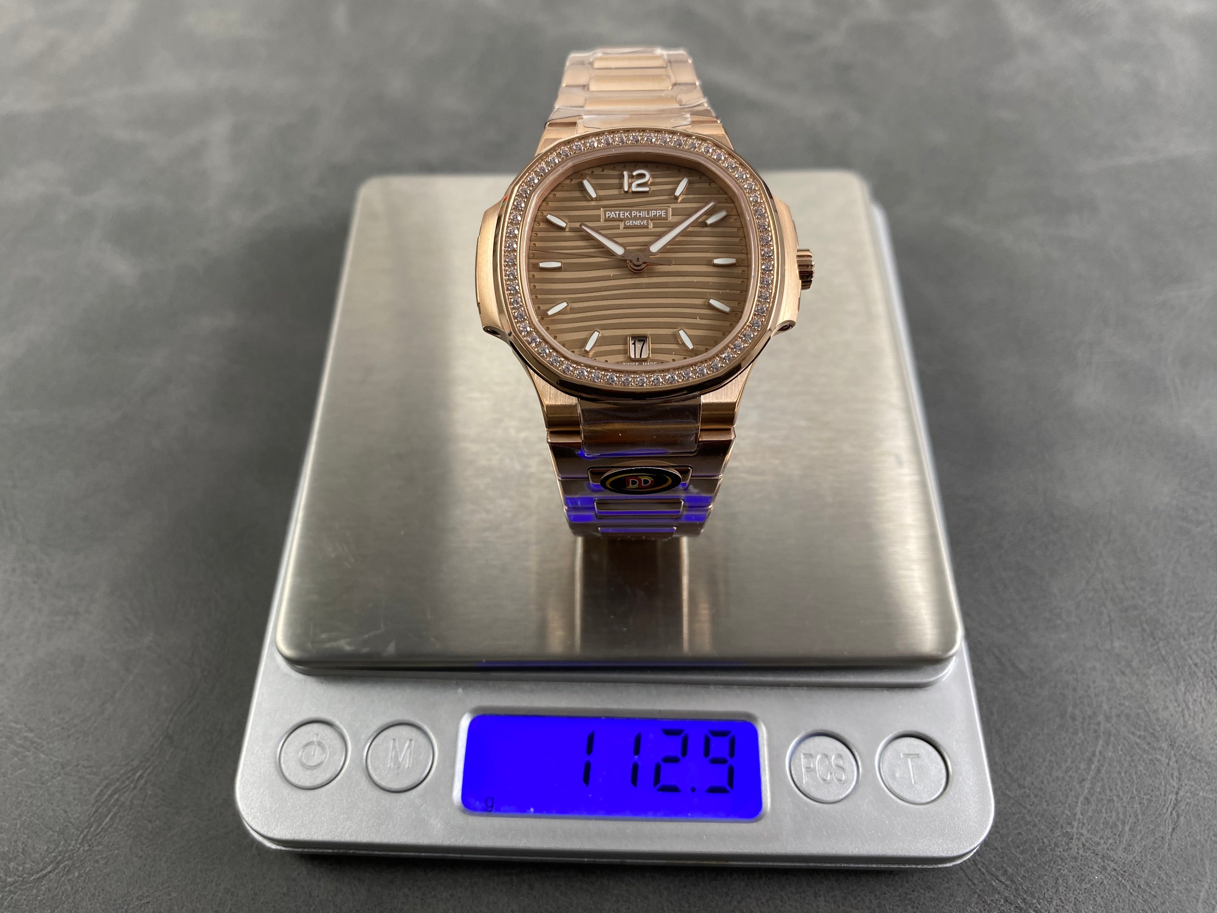 Patek Philippe Nautilus 35.2mm Rose Gold Case Tan Dial