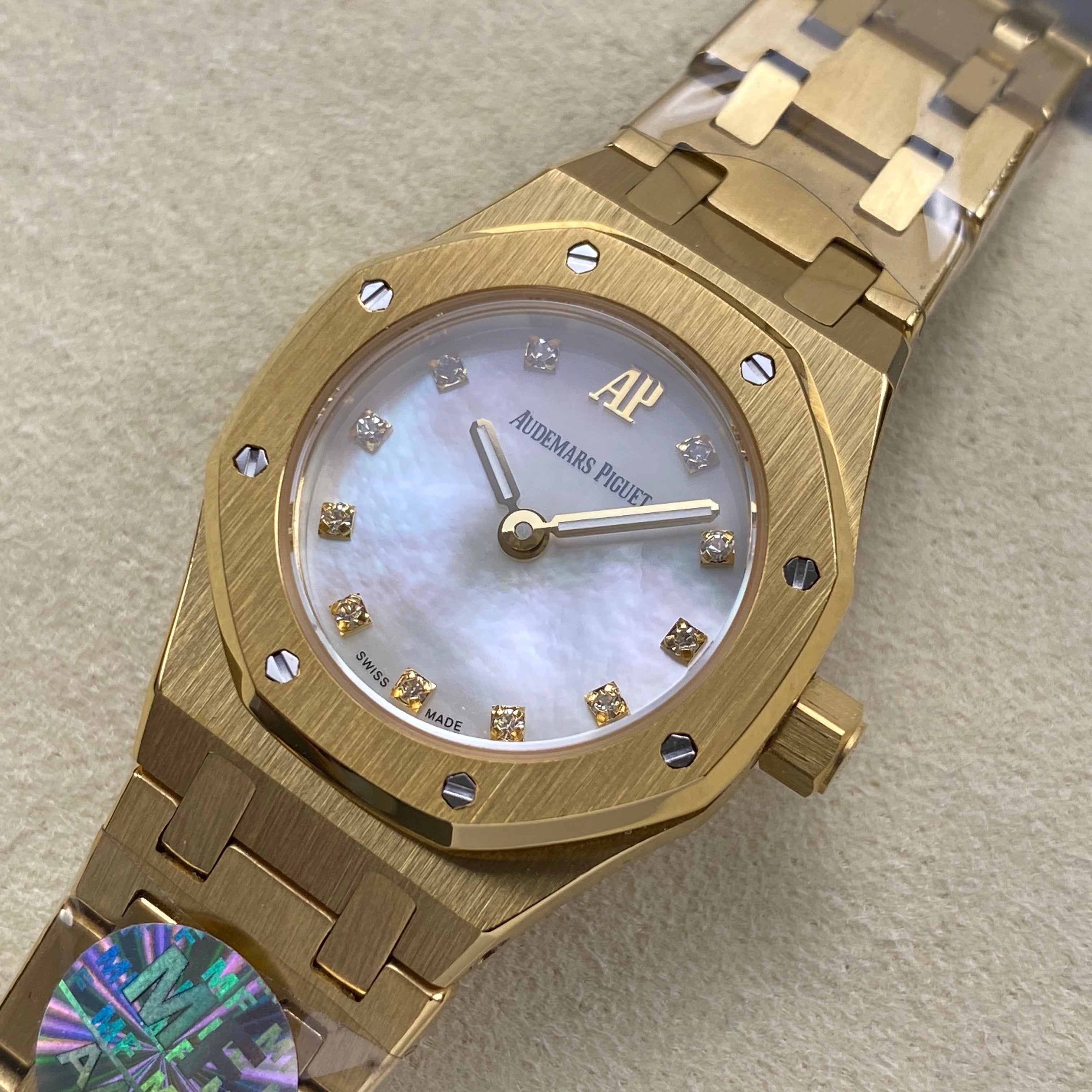Audemars Piguet Royal Oak 23mm White Dial Gold Case