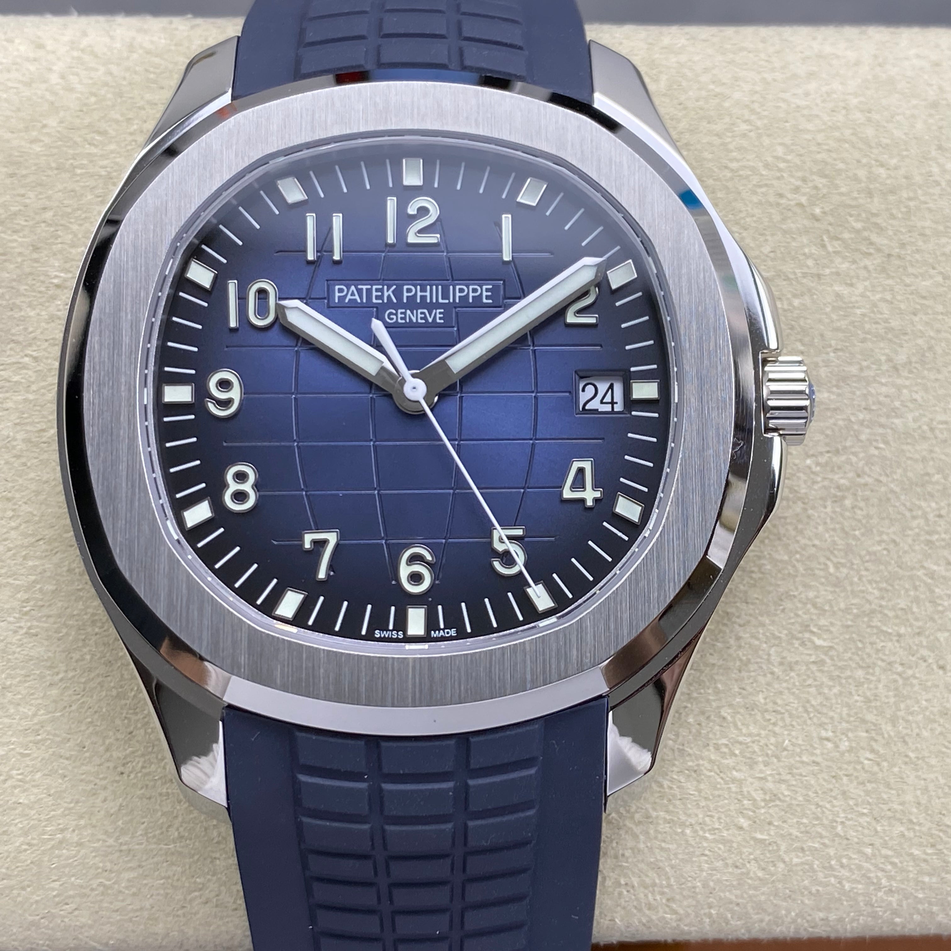 Patek Philippe Aquanaut 42mm Blue Dial Blue Rubber Strap