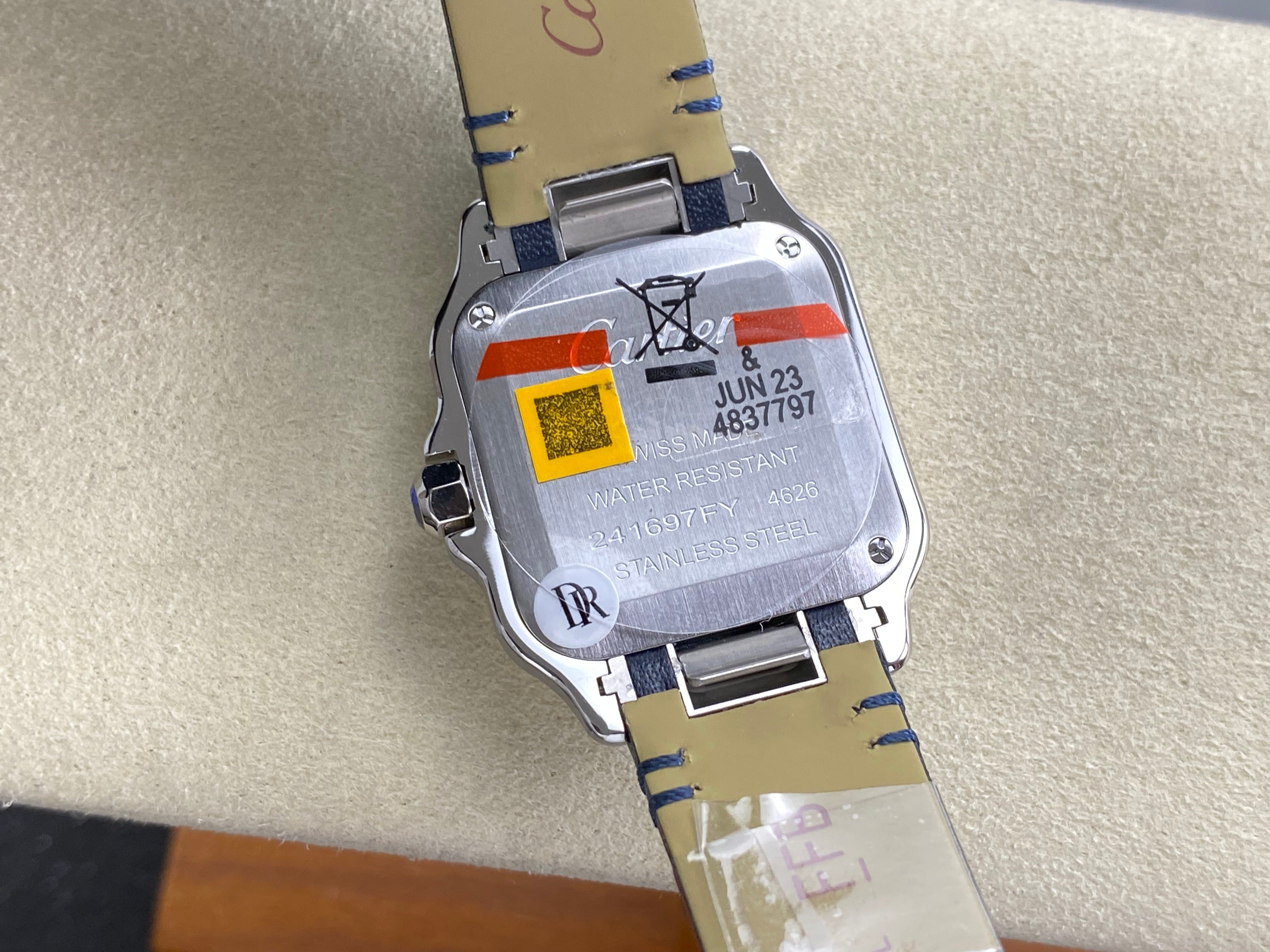 Cartier Santos 35mm Diamond Dial Sliver Full Diamond