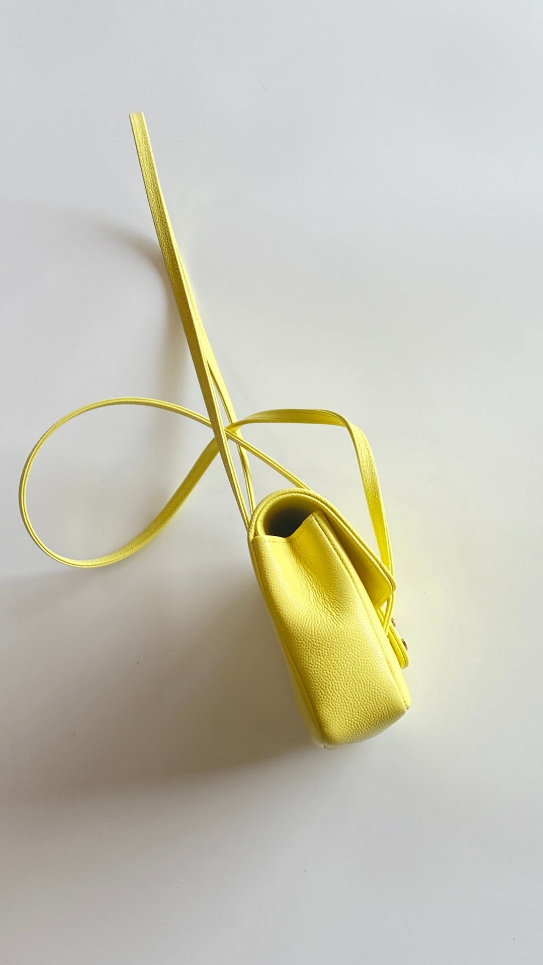 Chanel 26 Shoulder Bag 17 Yellow Caviar Leather