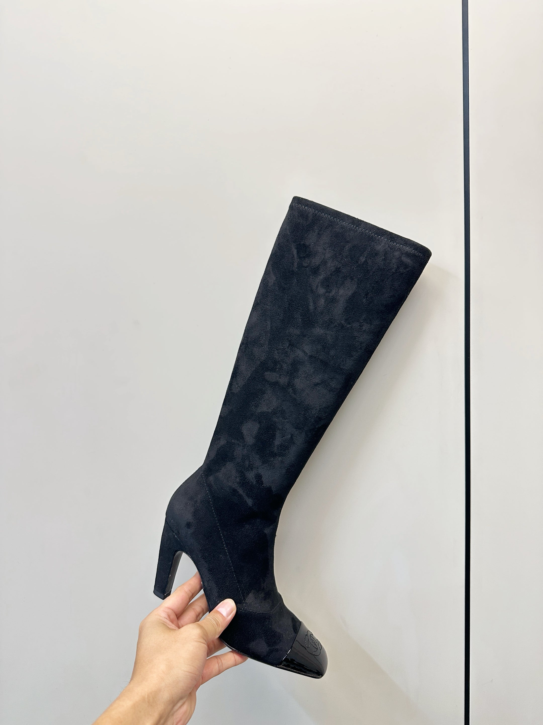 Chanel 2026 Stretch Boots 80mm Suede Cowhide 986293