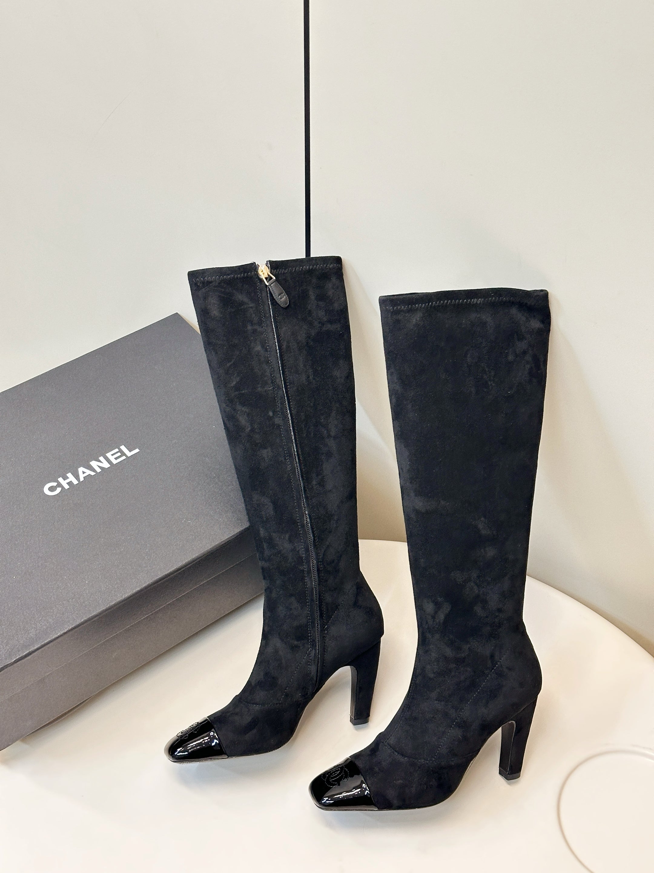 Chanel 2026 Stretch Boots 80mm Suede Cowhide 986293