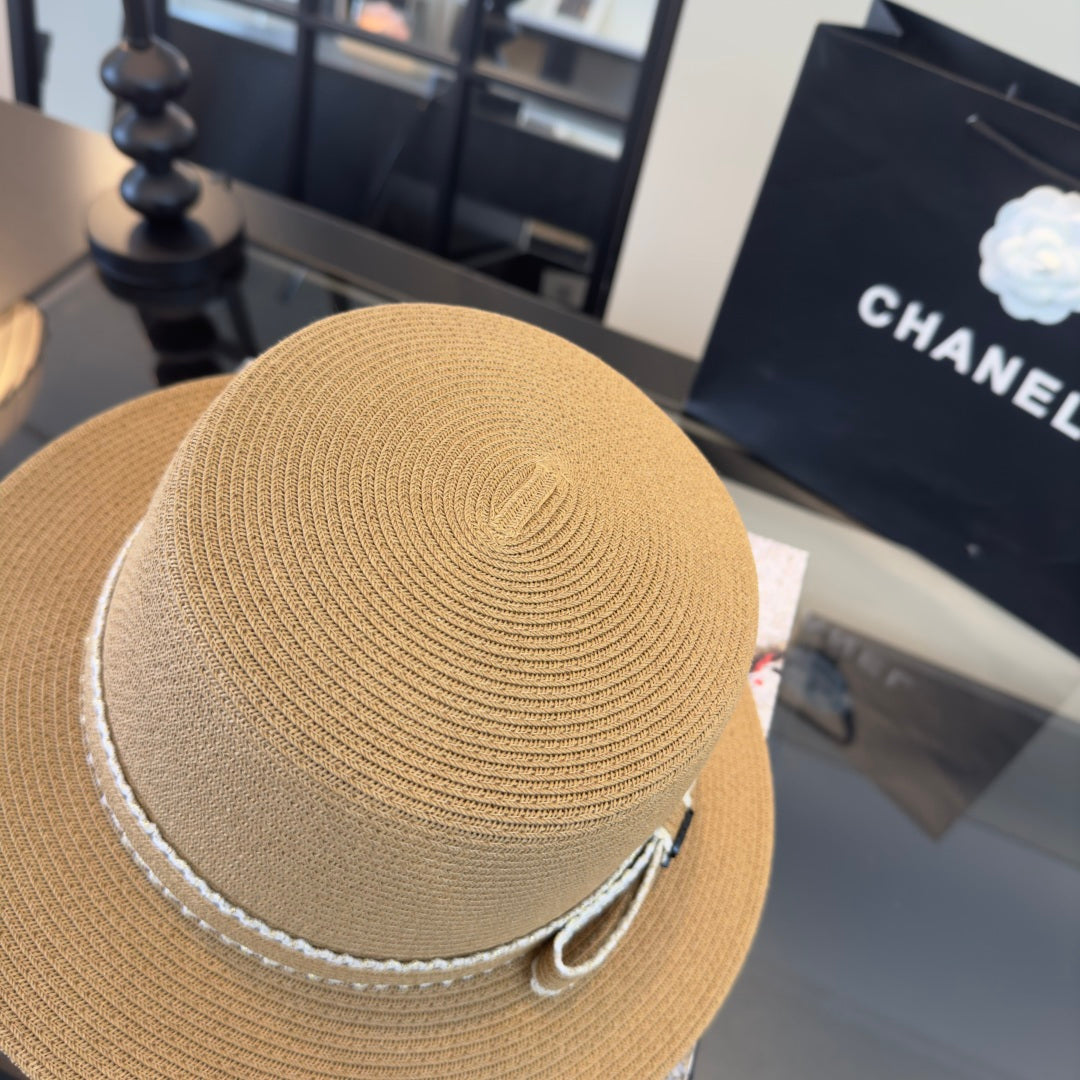 Chanel Flat-top Straw Hat 360773