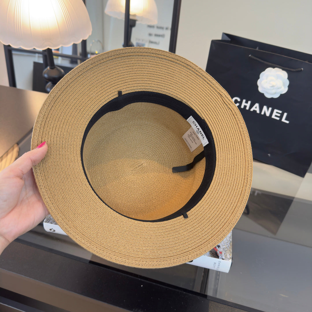 Chanel Flat-top Straw Hat 360773