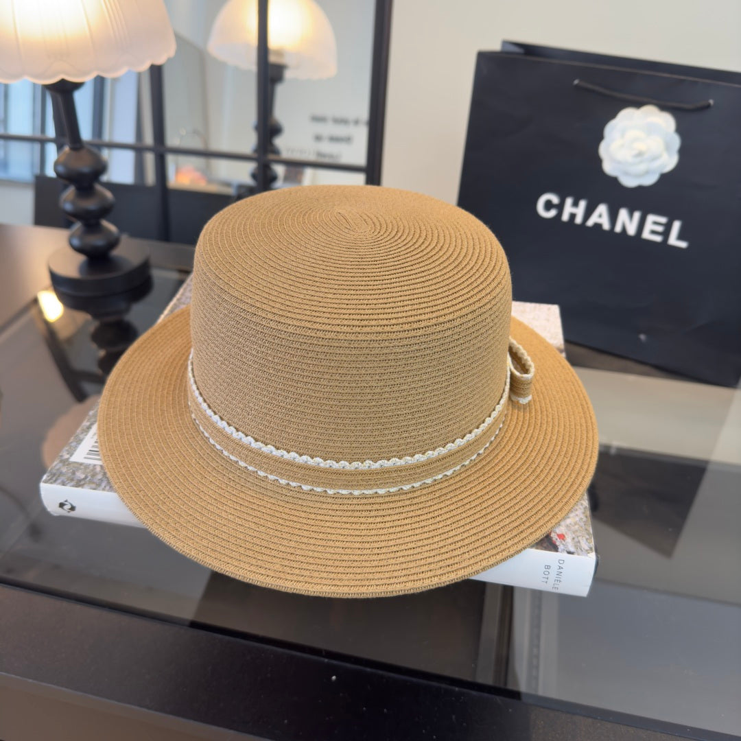 Chanel Flat-top Straw Hat 360773