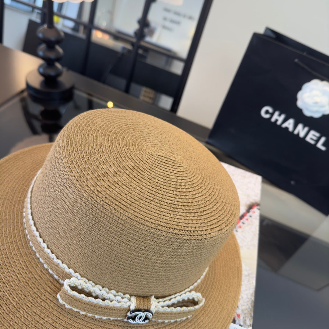 Chanel Flat-top Straw Hat 360773