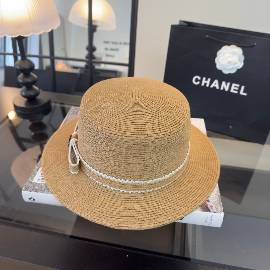 Chanel Flat-top Straw Hat 360773