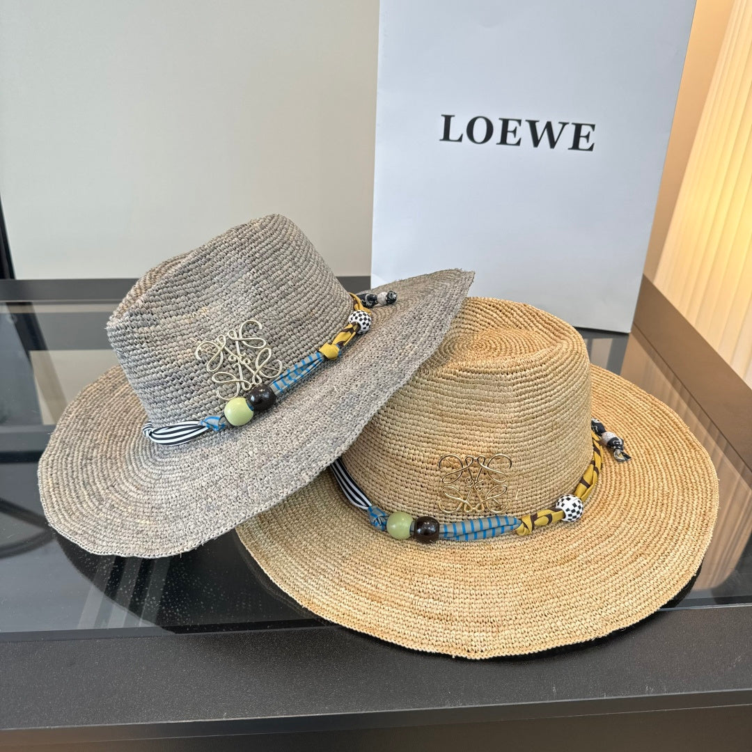 Loewe Beaded Straw Hat 216018