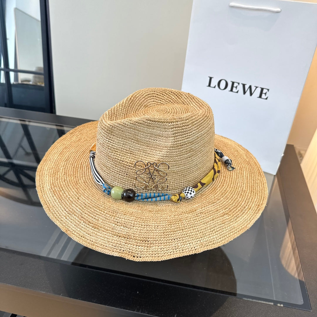Loewe Beaded Straw Hat 216018