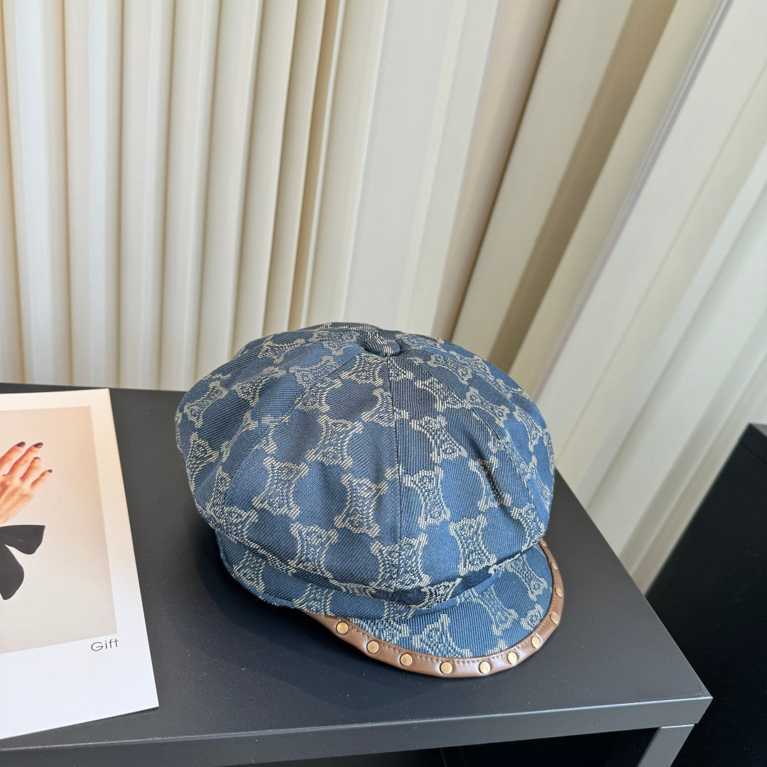 Celine Macadam Newsboy Cap 425666