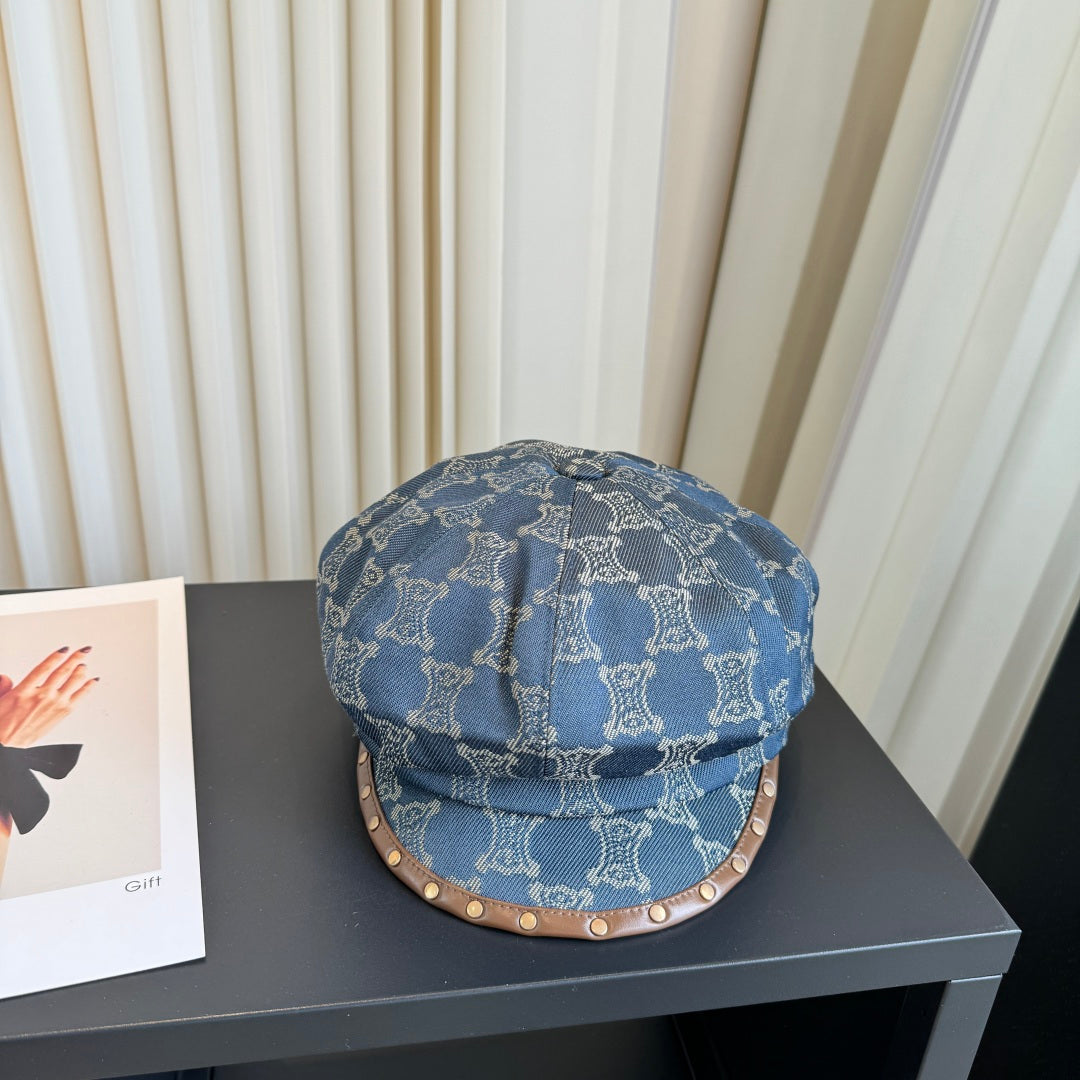 Celine Macadam Newsboy Cap 425666