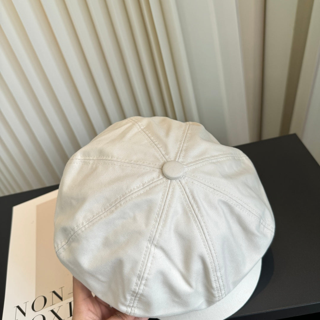 Celine Fabric Casquette Ivory Hat 454017