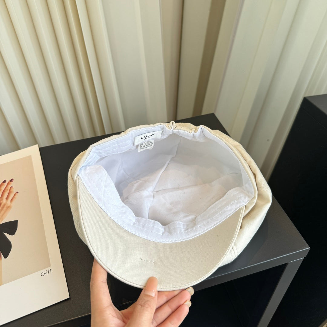 Celine Fabric Casquette Ivory Hat 454017