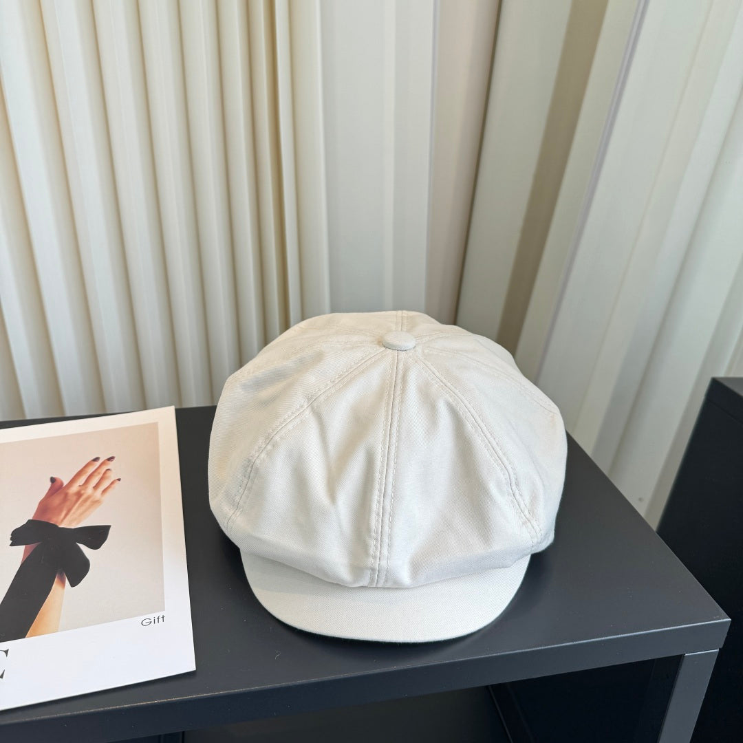 Celine Fabric Casquette Ivory Hat 454017