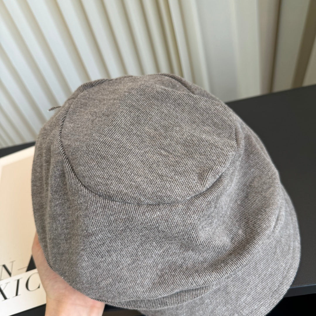 Loewe Cotton Military Cap Gray Hat 454022
