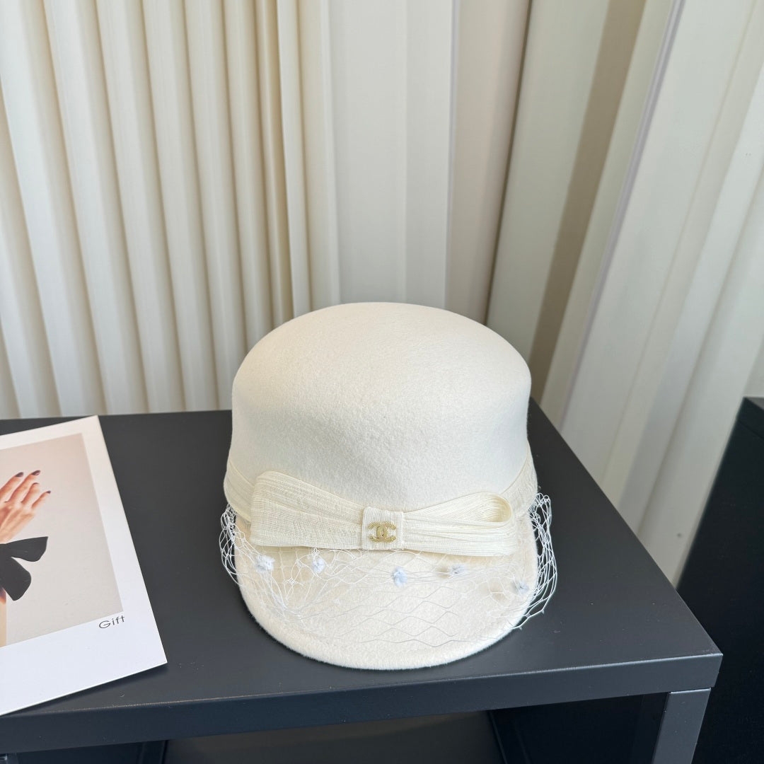 Chanel Cream-white Felt Hat 412823