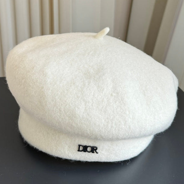 Dior Wool Cashmere Beret White Hat 454010