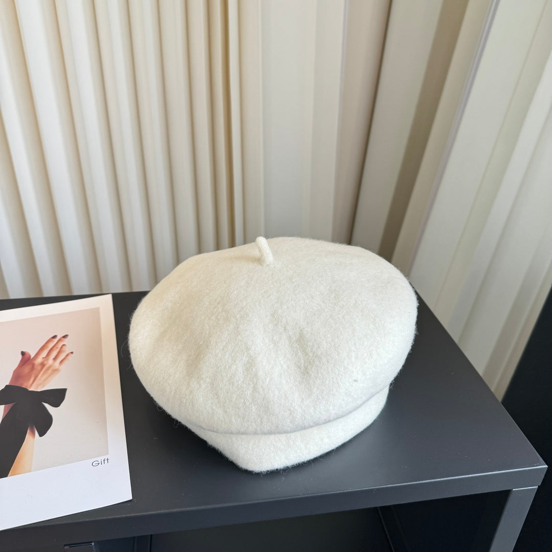 Dior Wool Cashmere Beret White Hat 454010