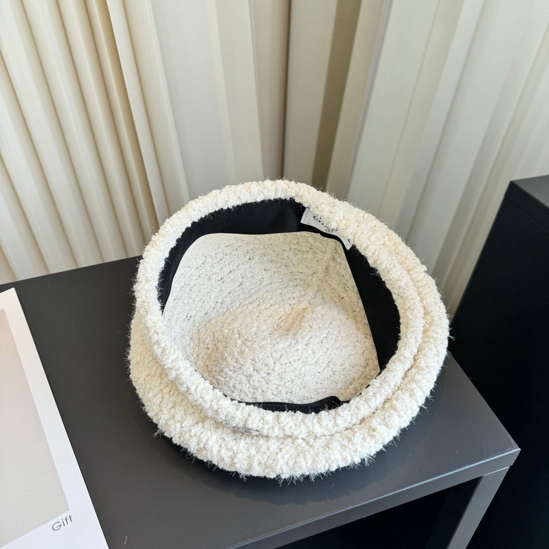 Chanel Wool Cashmere Beret White Hat 454011