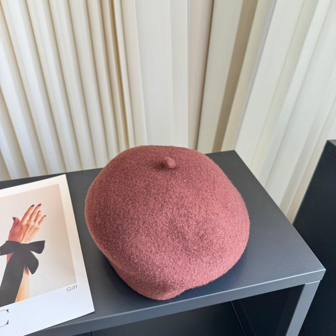 Valentino Wool Cashmere Beret Hat 454014