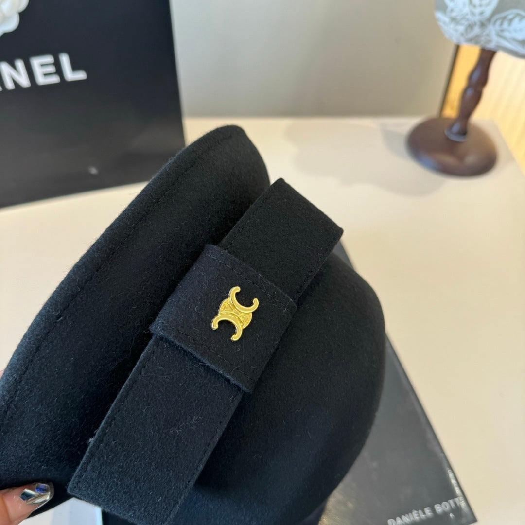 Chanel Bow Cashmere Bucket Hat 425553