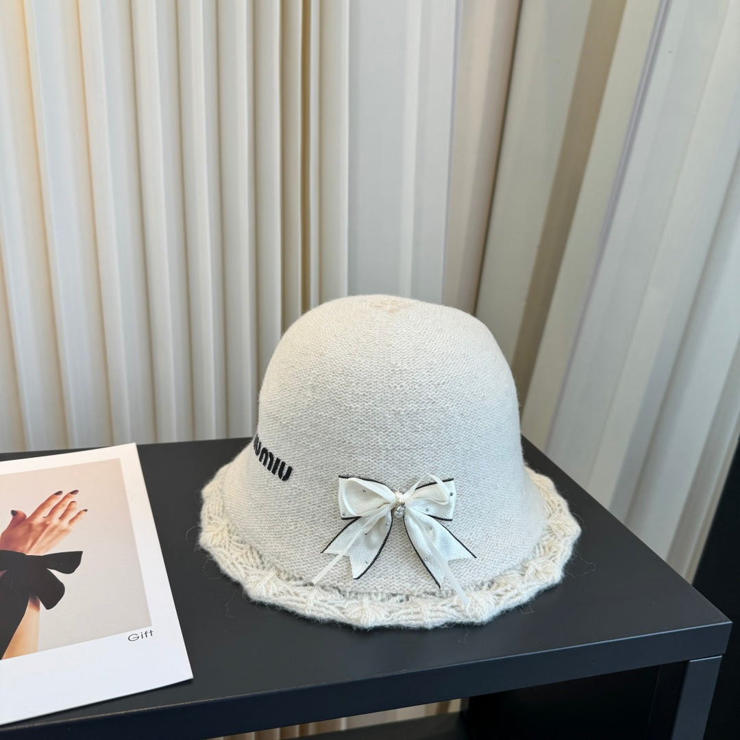 Miumiu Bucket Hat With Bow 448038