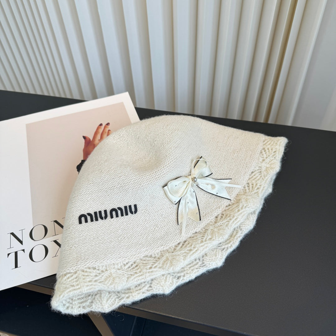 Miumiu Bucket Hat With Bow 448038