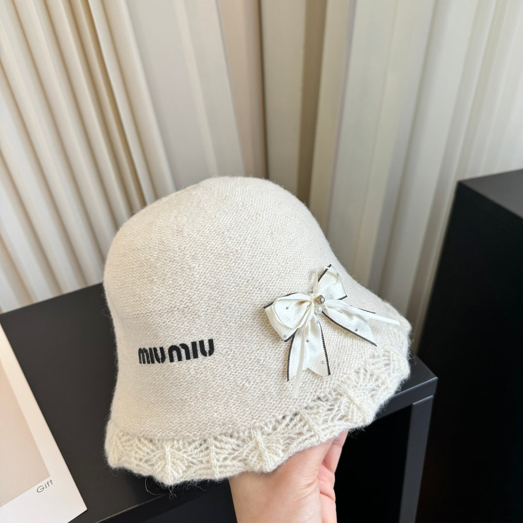 Miumiu Bucket Hat With Bow 448038