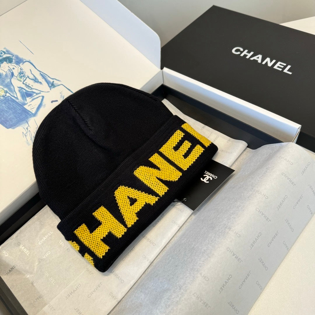 Chanel Wool Beanie With Logo 435289