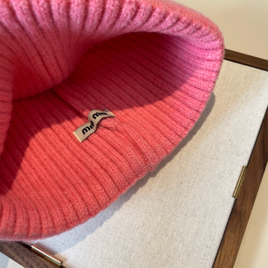 Miumiu Knitted Beanie Pink Hat 454023