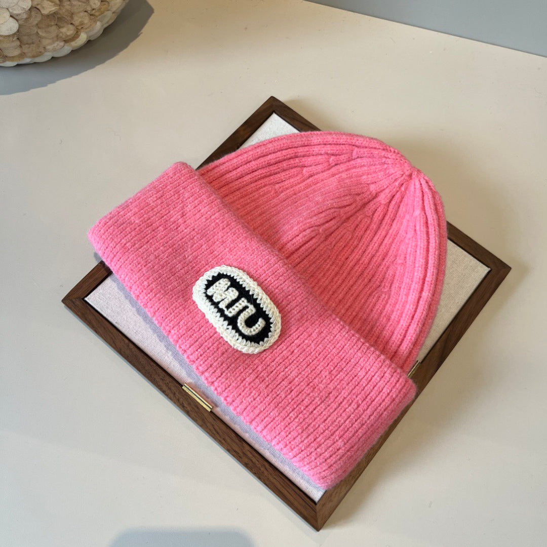 Miumiu Knitted Beanie Pink Hat 454023