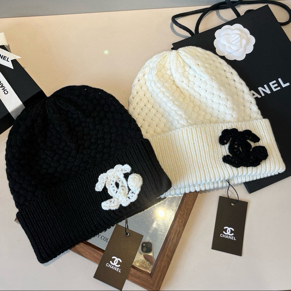 Chanel Knitted Beanie Hat 454025