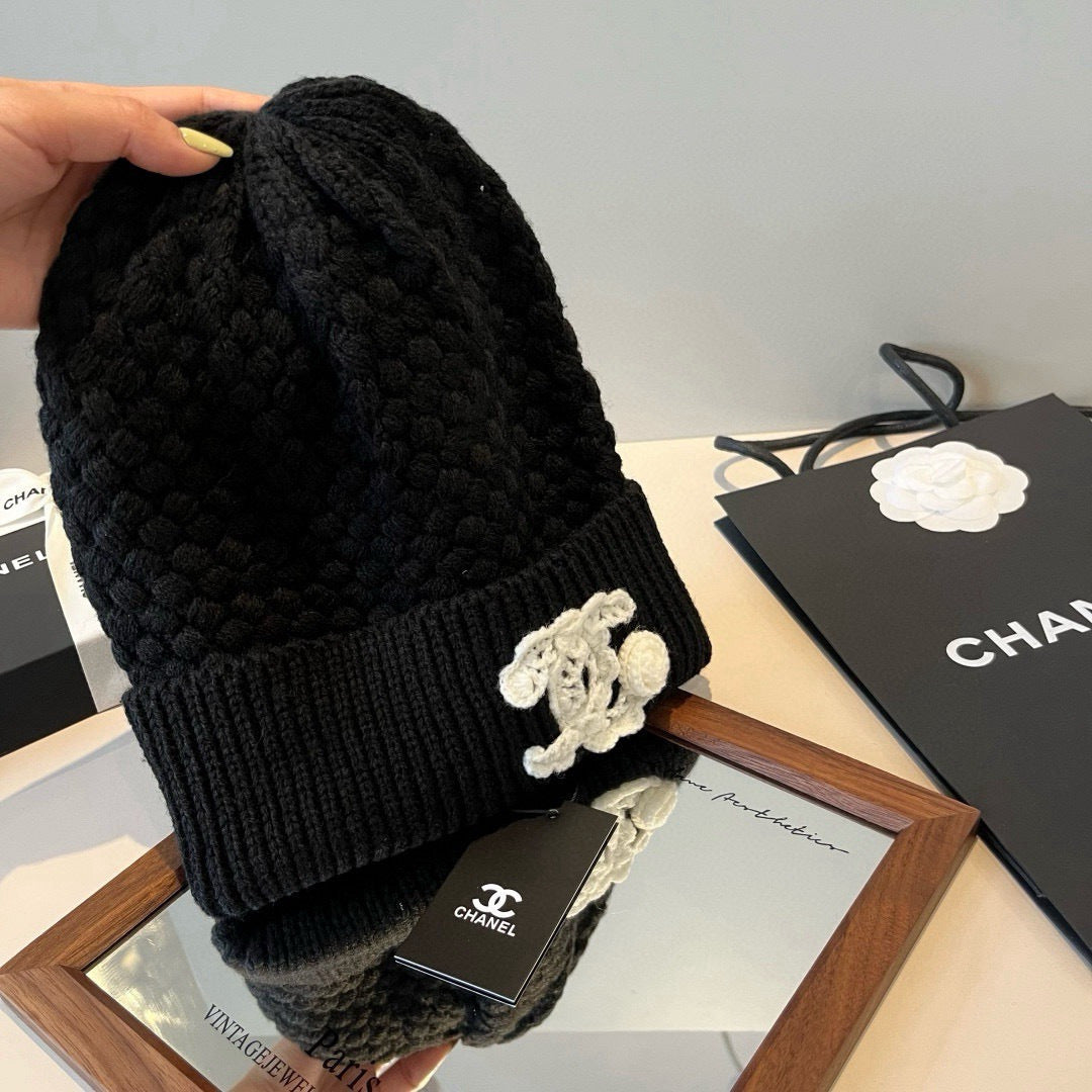 Chanel Knitted Beanie Hat 454025