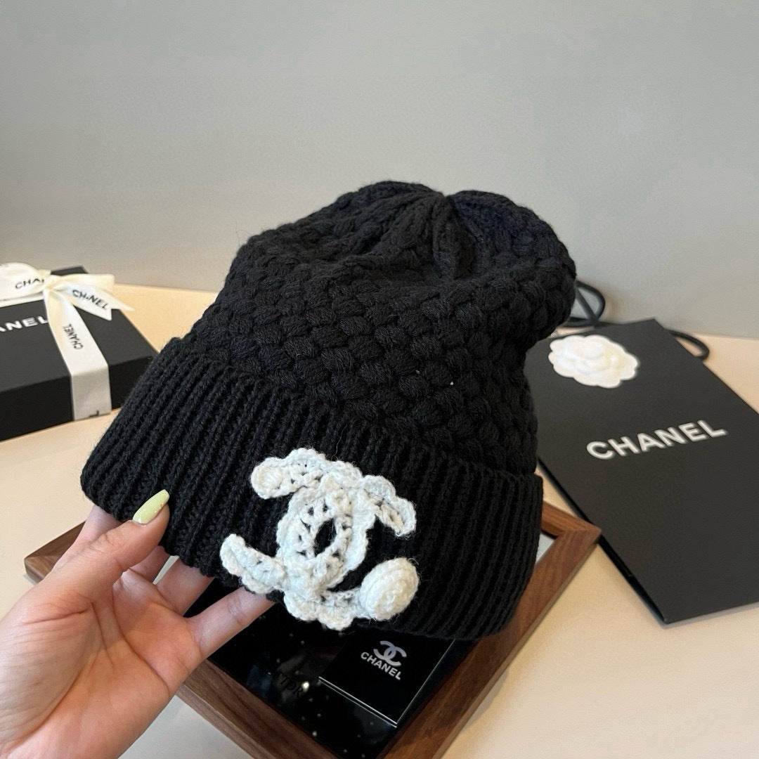 Chanel Knitted Beanie Hat 454025