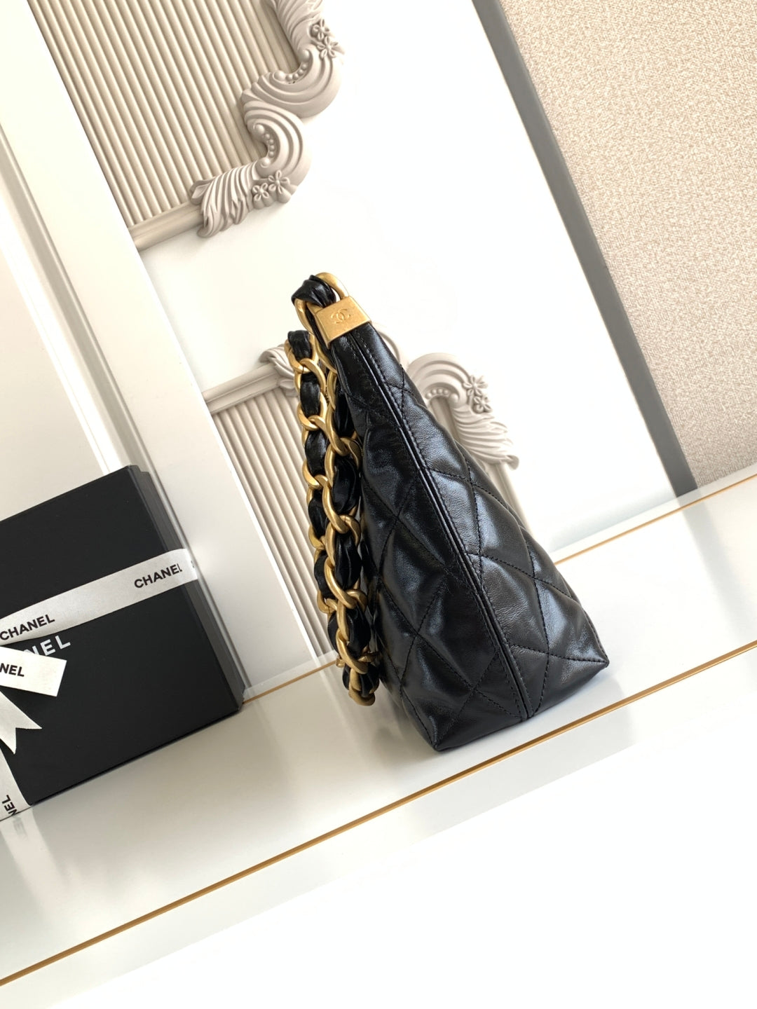 CC Hobo Bag 35 Black Lambskin 277765