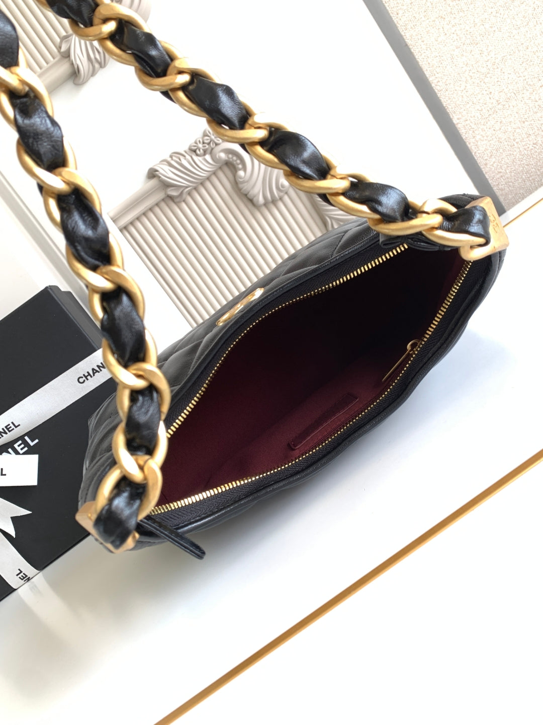 CC Hobo Bag 35 Black Lambskin 277765